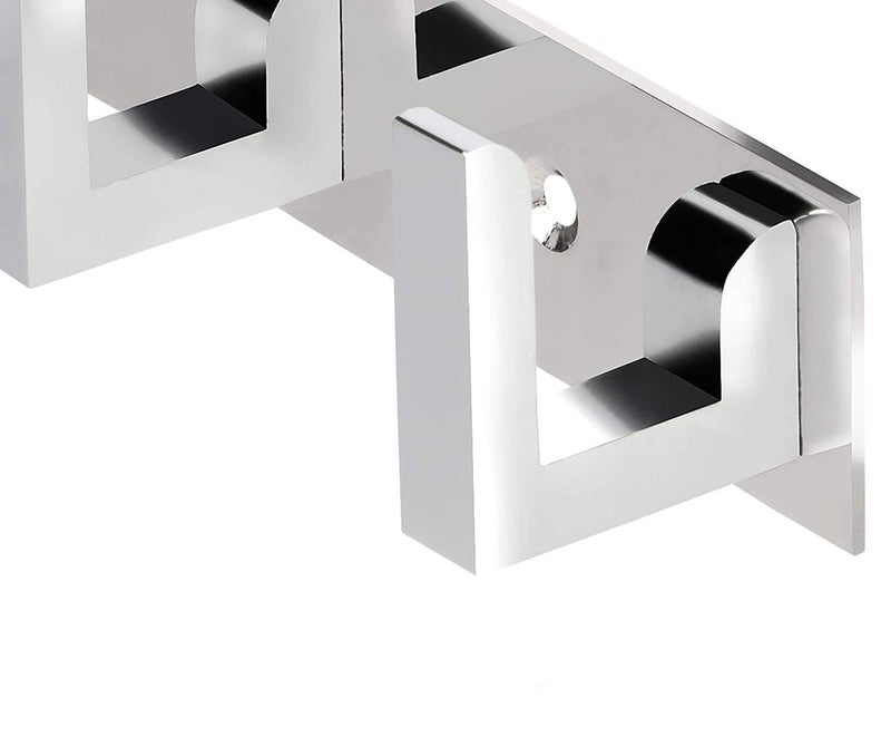 MOXSTAR Aluminum Hook Rail Bathroom Cloth Hooks Hanger Wall Bedroom Hooks Rail for Hanging Keys,Clothes,Towel Steel Hook (4 Hook, Pack of 1) - Image 3