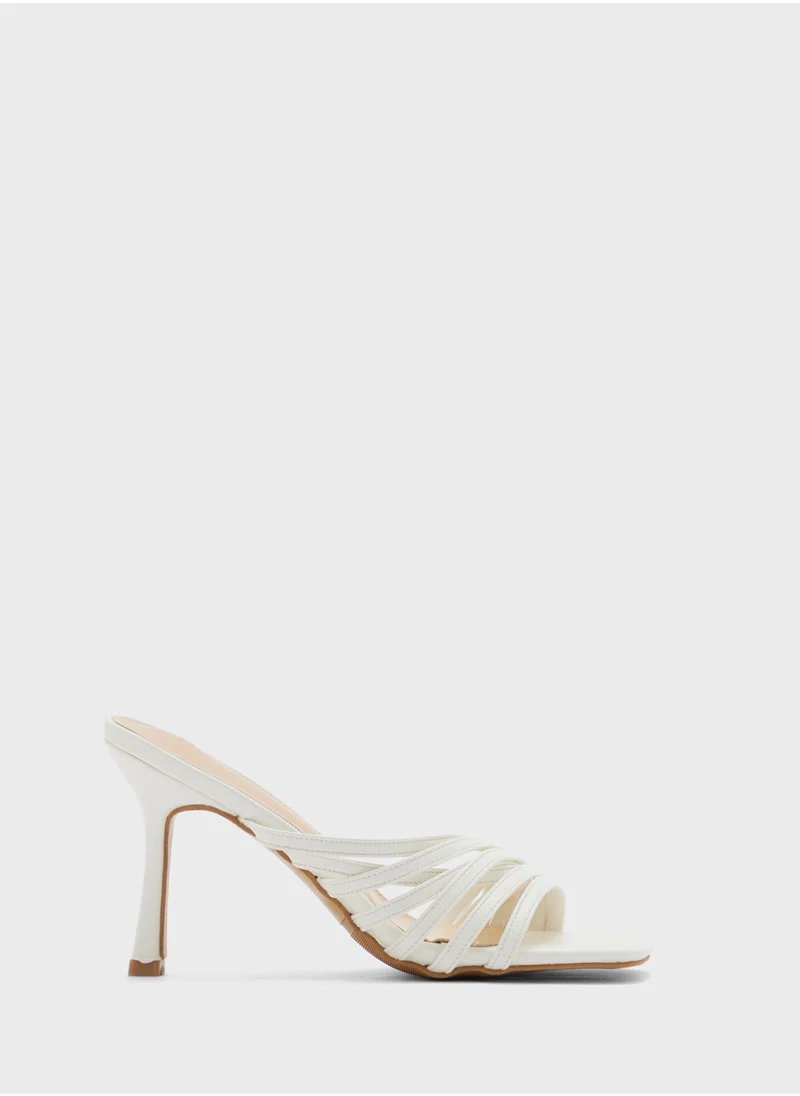 ايلا Multi Strap Square Toe Heel Sandal