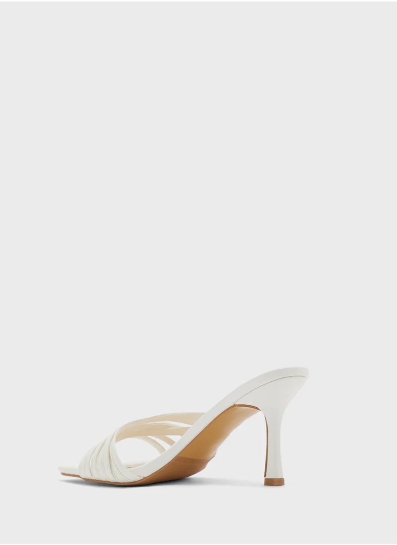 ELLA Multi Strap Square Toe Heel Sandal
