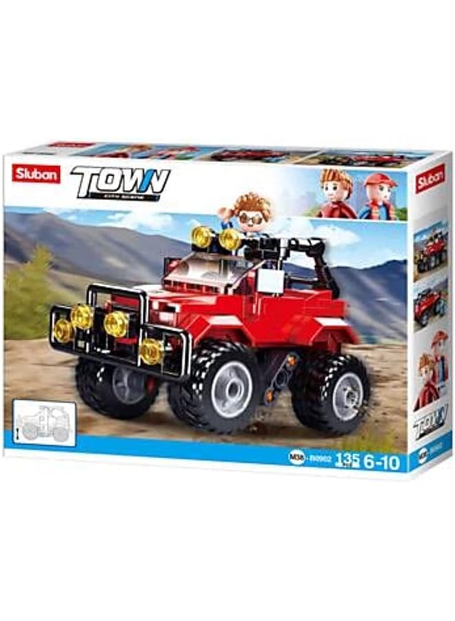 Sluban Town Series Red Suv Building Set With Figur 135Pcs - Image 1