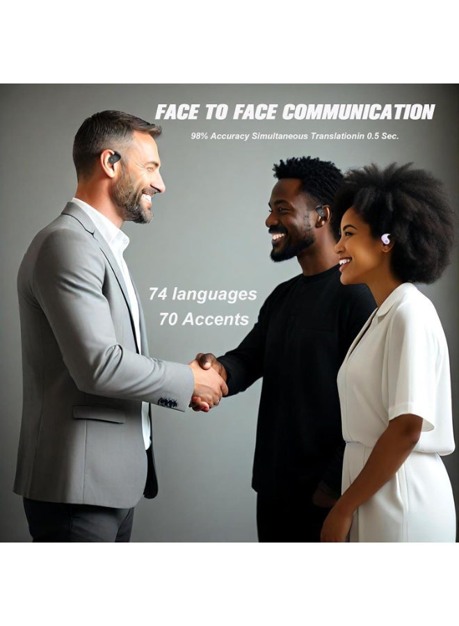 Ai Language Translator Earbuds, Real Time Translating Open Ear Earbuds, BT 5.4 Wireless Sport Headphones - Image 2