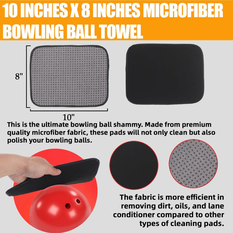 TonGass 3-in-1 Bowling Basics Accessories Kit, Microfiber Bowling Ball Towel Kit, Bowlings Rotating Ball Cup Set, Microfiber Bowlings Seesaw Towel Set - Image 3