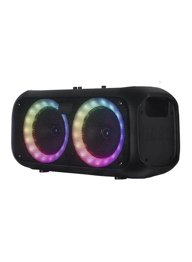 PARTBOX Portable Bluetooth Speaker - 40W Power, 3600mAh Battery, 3 Hours Playtime, USB TF AUX Ports - Black - Image 2