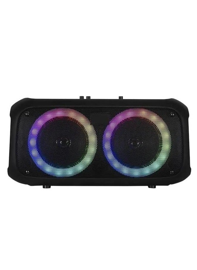 PARTBOX Portable Bluetooth Speaker - 40W Power, 3600mAh Battery, 3 Hours Playtime, USB TF AUX Ports - Black - Image 4