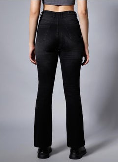 HIGH STAR High Rise Whiskered Bootcut Jeans by Styli  - Image 3