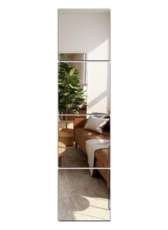 ShebSheb Full Length Mirror,Self Adhesive Acrylic Wall Mirror for Bathroom, Living Room, Bedroom 120x30 cm  - Image 1