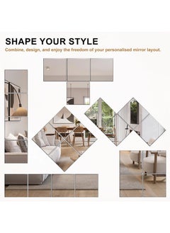 ShebSheb Full Length Mirror,Self Adhesive Acrylic Wall Mirror for Bathroom, Living Room, Bedroom 120x30 cm  - Image 2