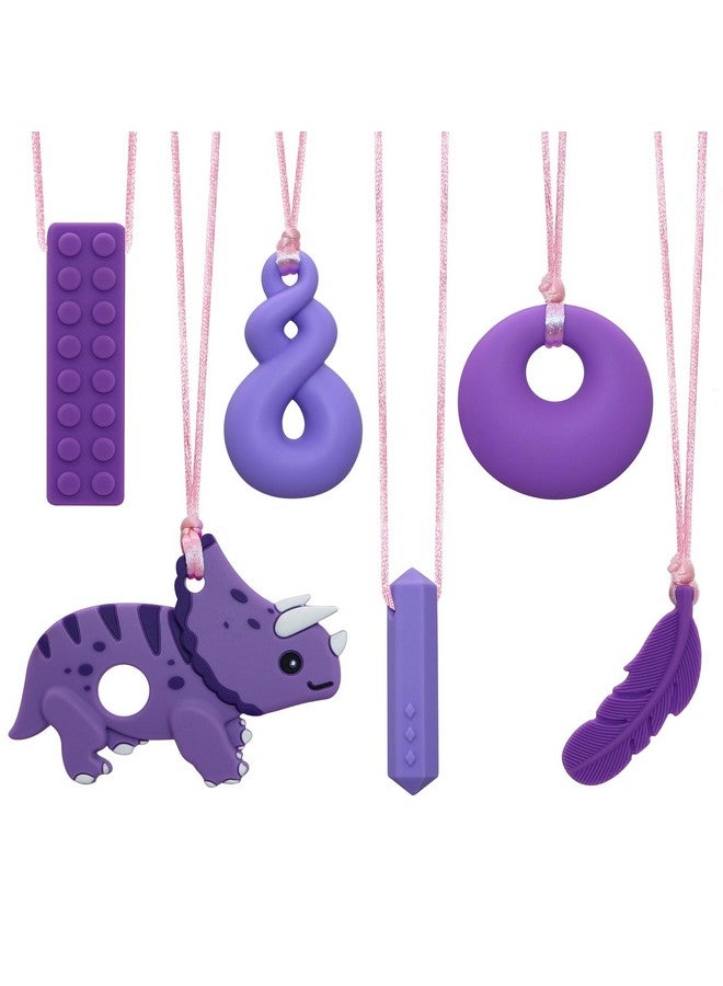 Atsky Chewy Necklaces for Sensory Kids, Boys and Girls, Silicone Dinosaur Chewy Necklaces for Autism, ADHD, SPD, Chewable Oral Motor Pendant for Chlidren - Image 1
