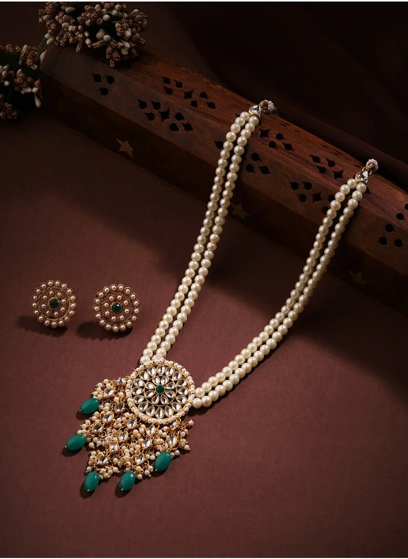 Priyaasi Stones-Studded  Beaded Jewellery Set