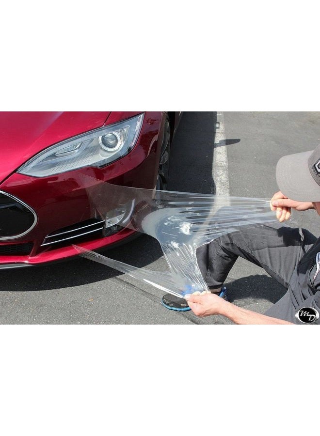 VViViD Clear Paint Protection Bulk Vinyl Wrap Film 12 Inches x 84 Inches Including Squeegee and Black Felt Applicator - Image 2