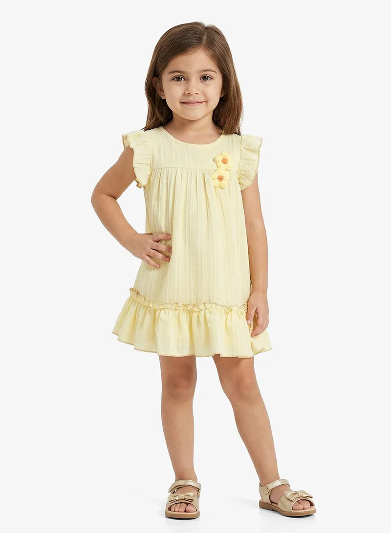 Pinata Yellow Floral Frill Summer Dress