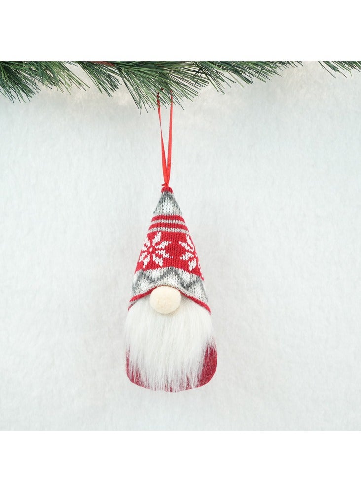 xozgdovg Short legged Snowman doll ornaments gift hanging with white snow stripes