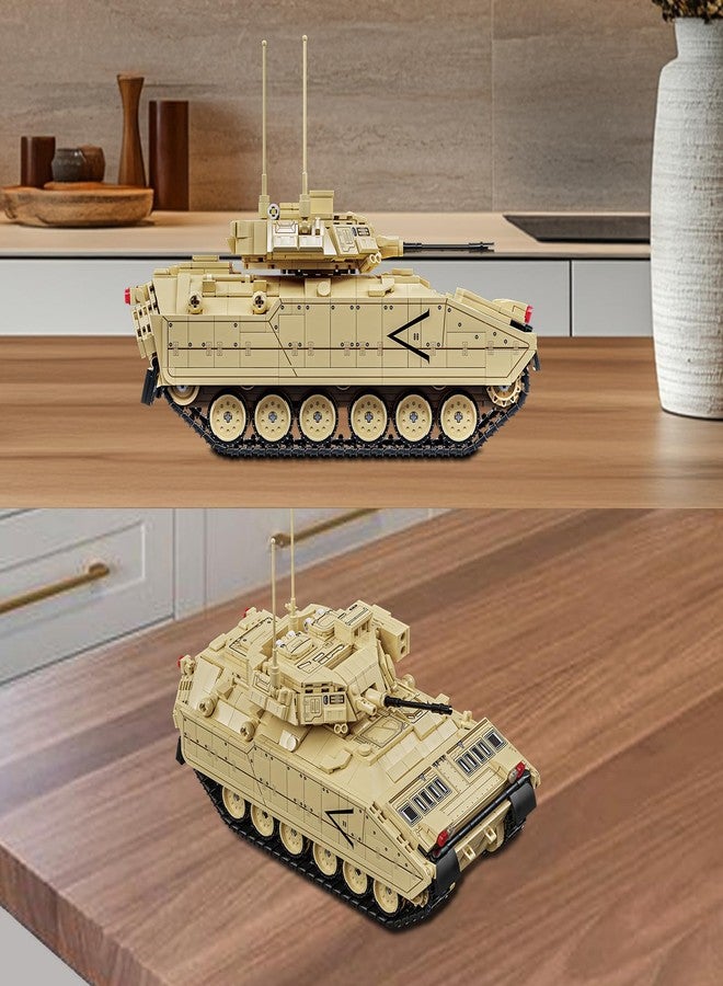 Brihappen Military World-M2 Tanks Building Set for Adults, WW2 M2 Bradley Army Tank Model to Build and Collectible Display, Home Office Decor, Gifts for Military Fans Mens Boys（1862 PCS） - Image 5