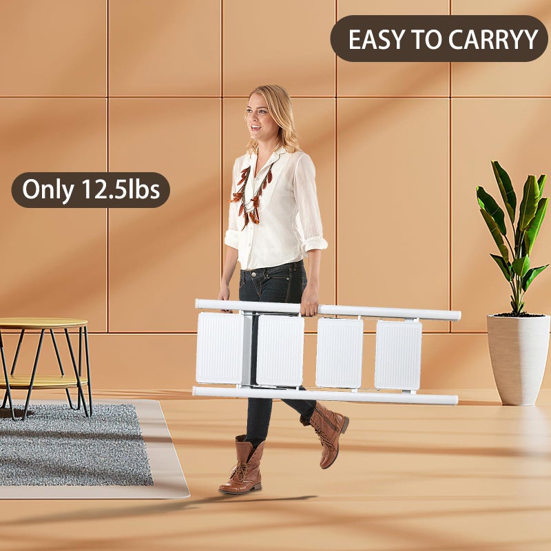 LEADALLWAY Lightweight 4 Step Closet Step Ladder Designed Specifically for Women Folding Step Stool Ladder for Home, Kitchen Plant Stand Adder 330 Lbs Capacity,White - Image 5