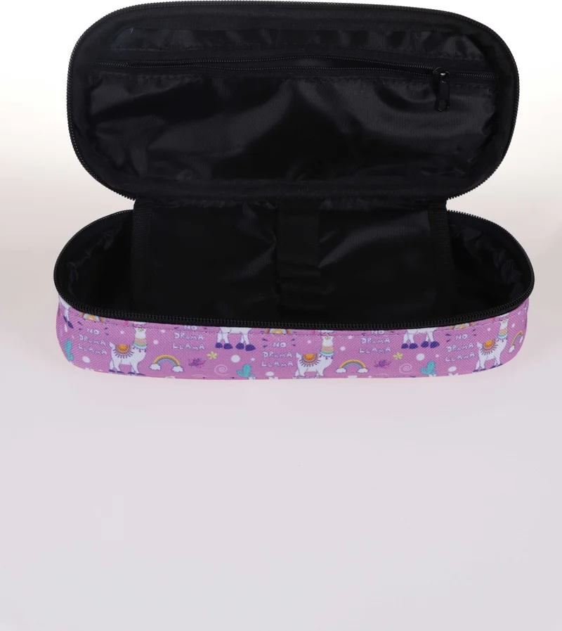 KAUKKO Nature Pencil Bag with Special Compartment Lama (Lilac) K2328