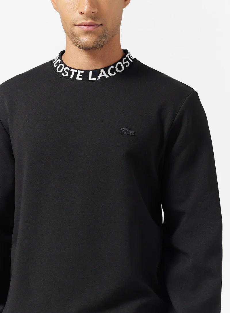 لاكوست Double Face Jacquard Collar Sweatshirt