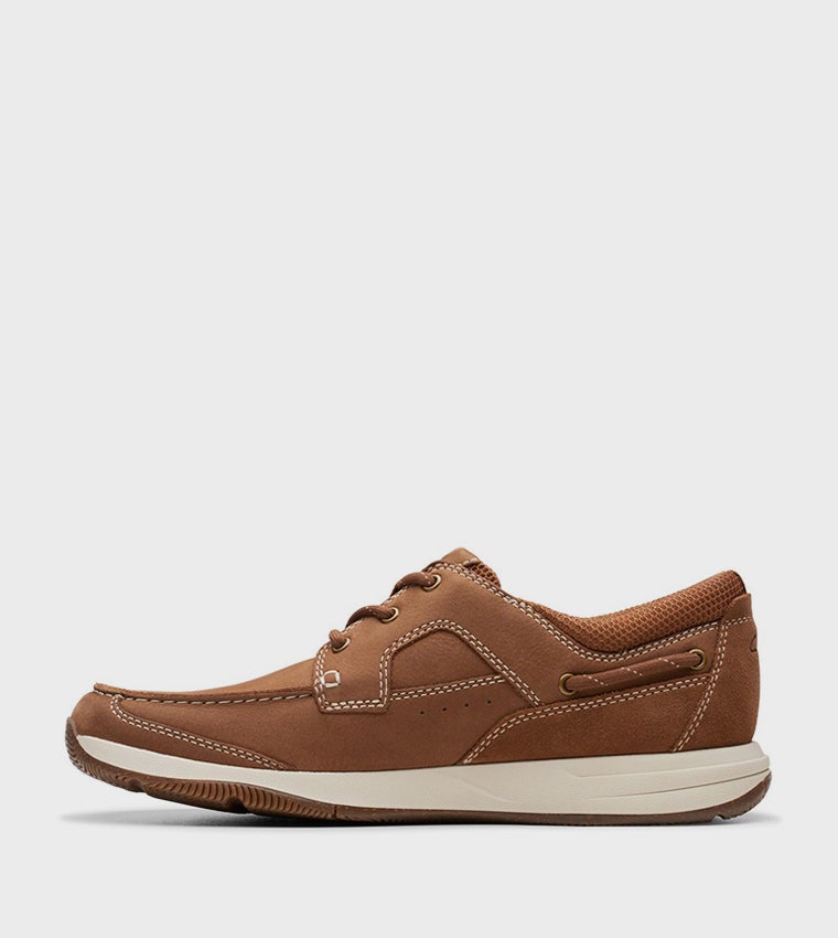 clarks Sailview Lace Light Tan Nubuck - Image 2