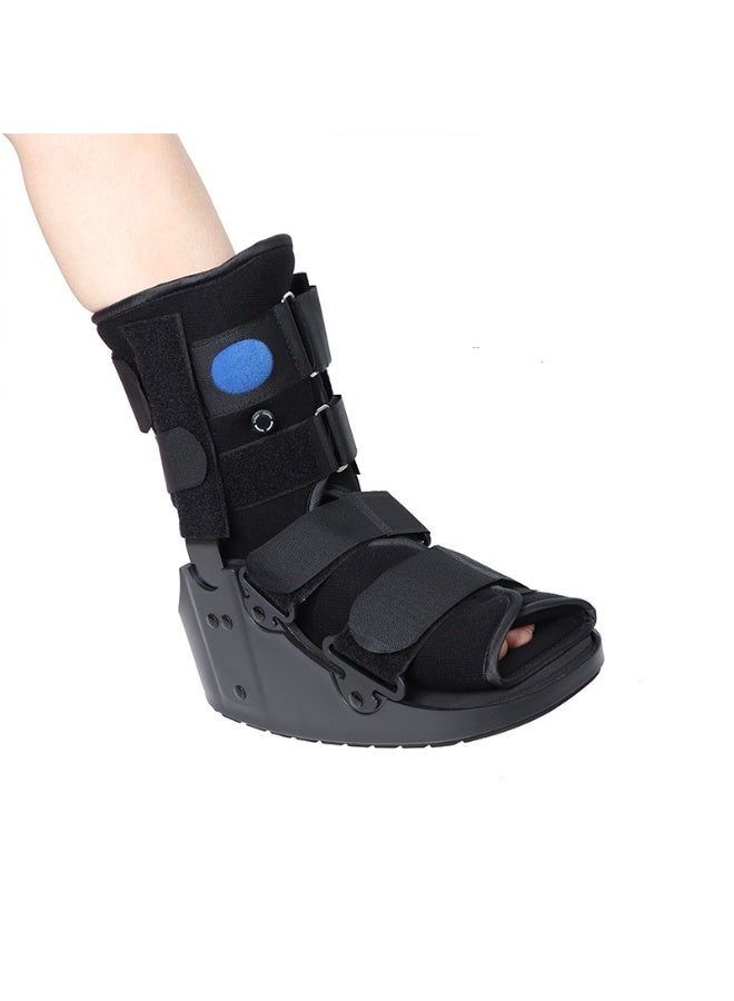 Medical inflatable fracture walking boots, ankle sprain and foot fracture recovery brace, all-round airbag compression protection boots, unisex (black) - Image 1