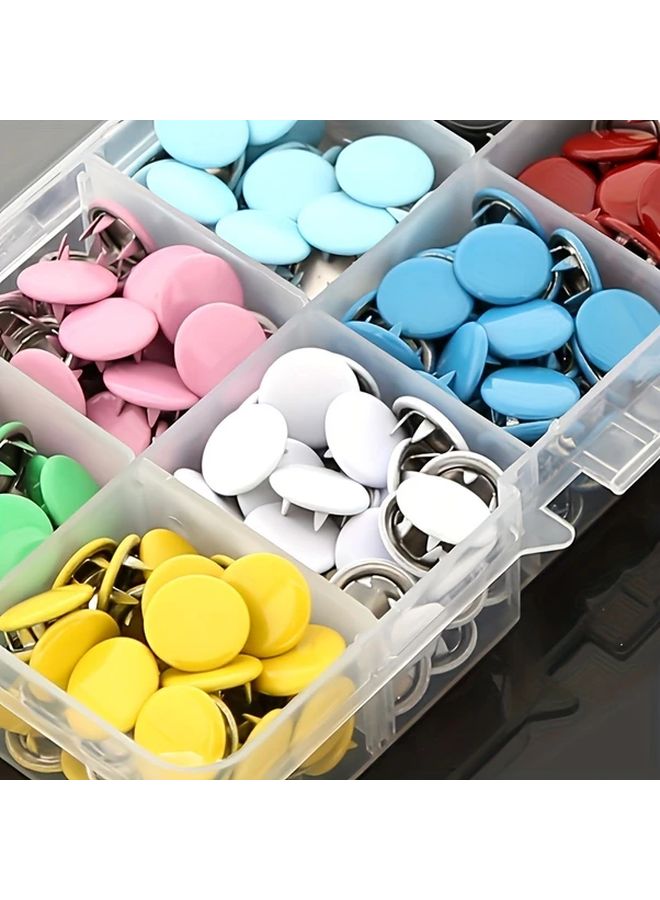 50 مجموعة أزرار ملونة للخياطة وأعمال DIY والحرف والملابس والقبعات والحقائب مع مقبض وكماشة - Image 5