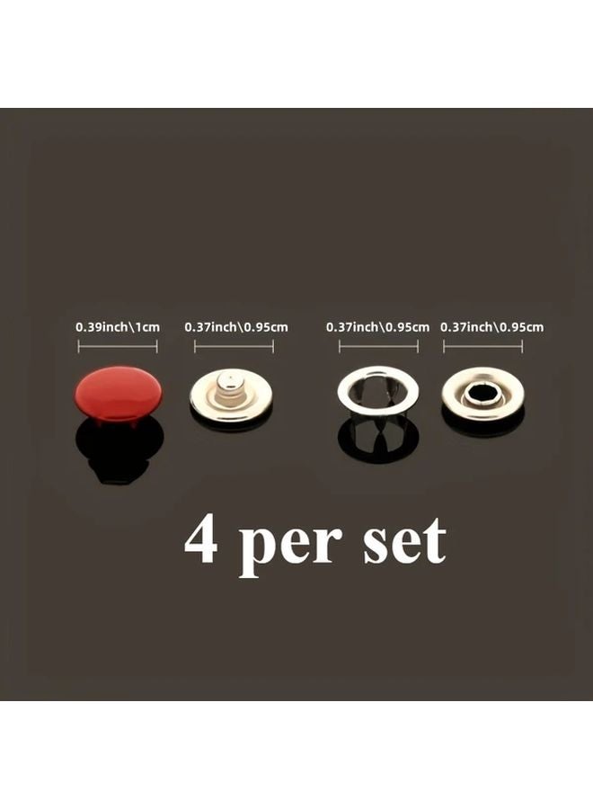 50 مجموعة أزرار ملونة للخياطة وأعمال DIY والحرف والملابس والقبعات والحقائب مع مقبض وكماشة - Image 3