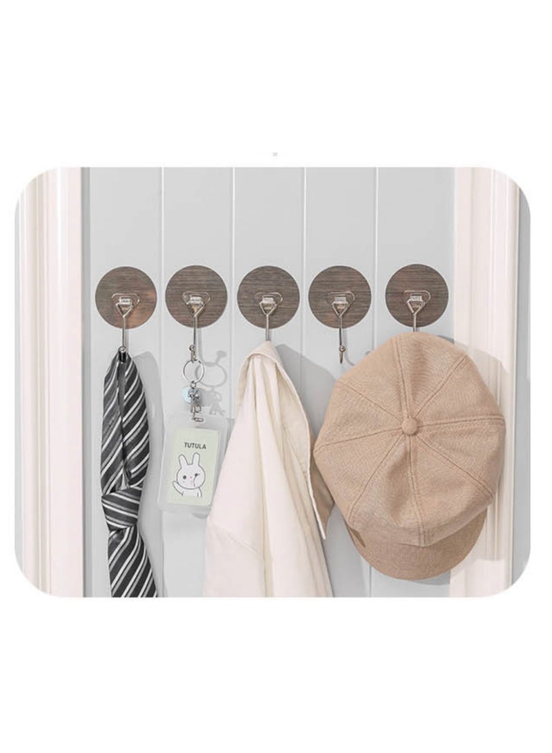 3 Pieces Punch-free Hook Strong Adhesive Hook, Washable and Reusable Creative  Round Sstainless Steel Door Coat Hook - Image 4