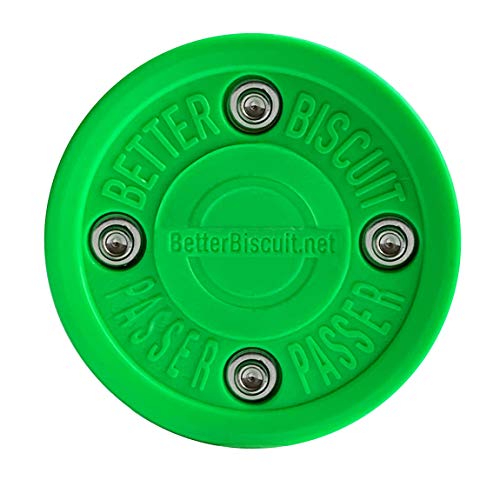 Better Biscuit Hockey Pucks 4 Pack - 3 Passer & 1 Shooter, Green/Dark Green - Image 4