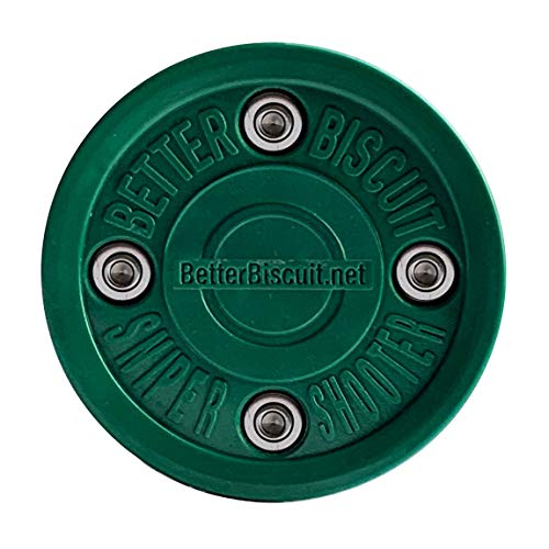 Better Biscuit Hockey Pucks 4 Pack - 3 Passer & 1 Shooter, Green/Dark Green - Image 3