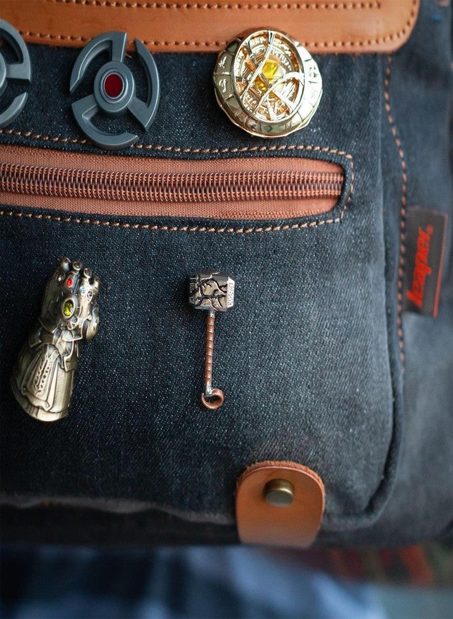 ثور دبوس تذكاري مطلي بالمينا على شكل مطرقة ميولنير المتصدعة من فيلم ثور: راجناروك، من إنتاج شركة سيلز وان المحدودة | ارتفاعه حوالي 1.5 بوصة - Image 4