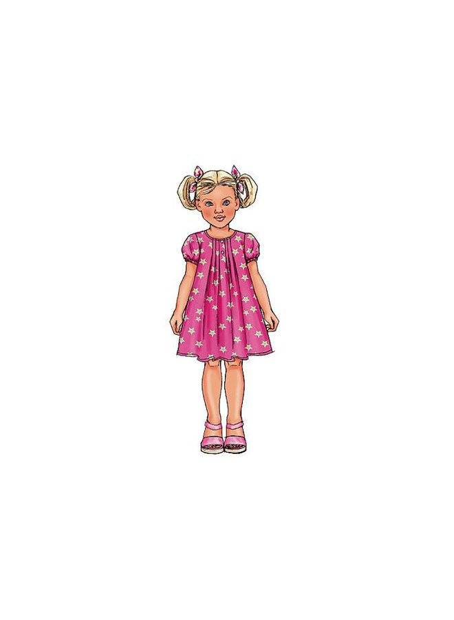 BUTTERICK PATTERNS BUTTERICK PATTERNS B4176 Children's/Girls' Top, Dress, Shorts and Pants, Size 2-3-4-5  - Image 4