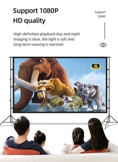 Flash Hawk 120 inch 16:9 Outdoor and Indoor Portable Projector Screen with 2.6M High Tripod Stands  - Image 3