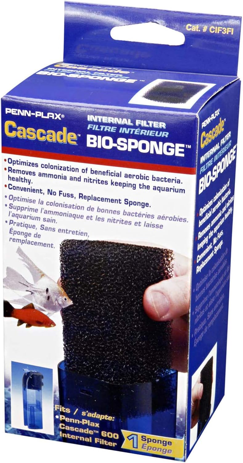 Penn Plax Penn-Plax Cascade 600 Filter Replacement Bio-Sponge for Freshwater and Saltwater Aquariums - Image 1