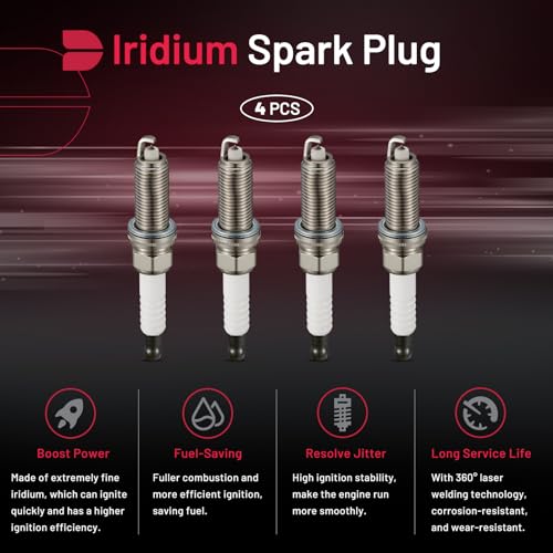 BDFHYK LKAR6AIX-11 Iridium Spark Plugs Compatible with Chevy for Nissan 2007-2013 Altima 2008-2013 Rogue 2007-2012 Sentra 2013-2021 NV200 1.6L 1.8L 2.0L 2.5L L4 Engine Replacement for XP5684, Set of 4 - Image 5