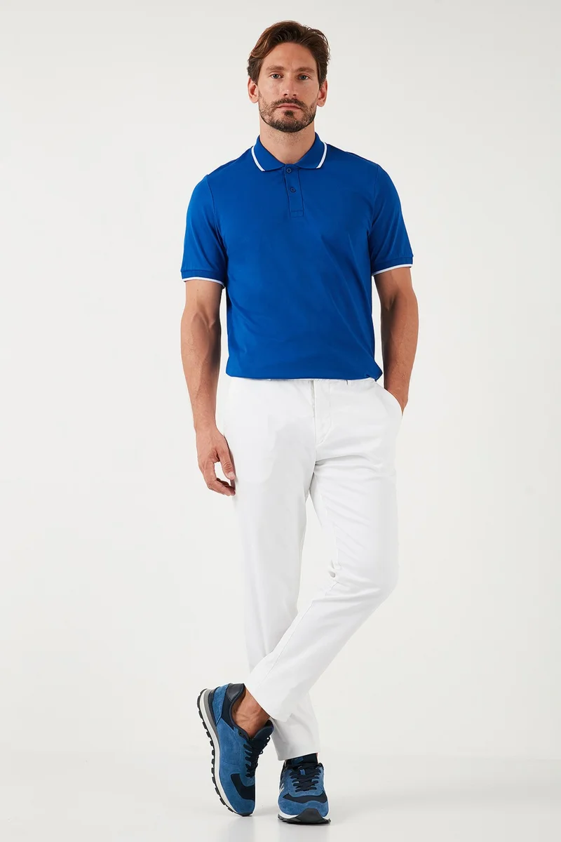 بوراتي Cotton Regular Fit Polo Neck T Shirt Men's Polo Neck T Shirt 5902063