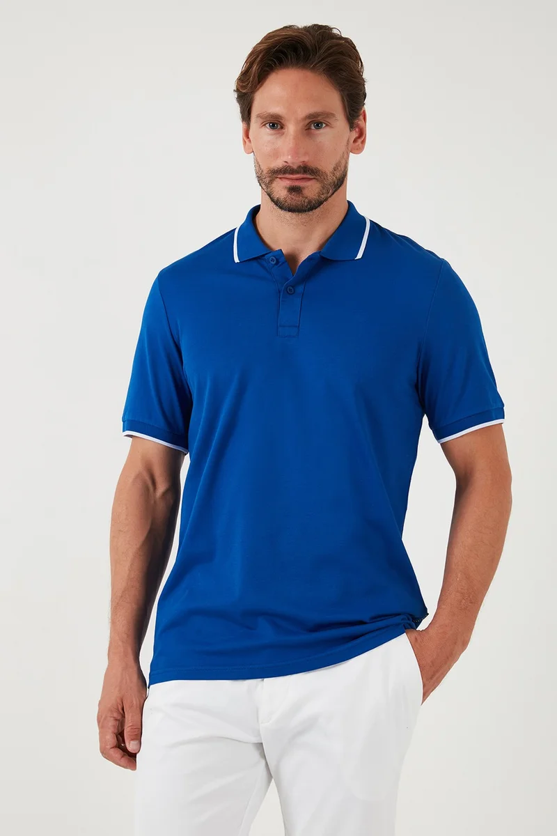 بوراتي Cotton Regular Fit Polo Neck T Shirt Men's Polo Neck T Shirt 5902063