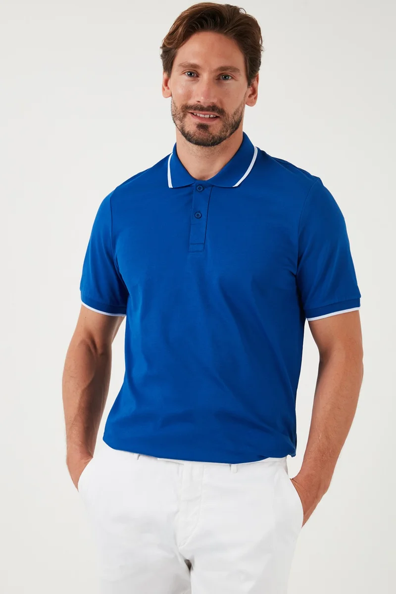 بوراتي Cotton Regular Fit Polo Neck T Shirt Men's Polo Neck T Shirt 5902063