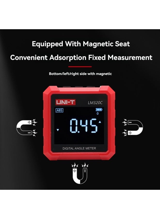 UNI-T Digital Inclinometer LM320C Magnetic Angle Meter Level Gauge 4x90° Protractor Goniometer Tool - Image 4