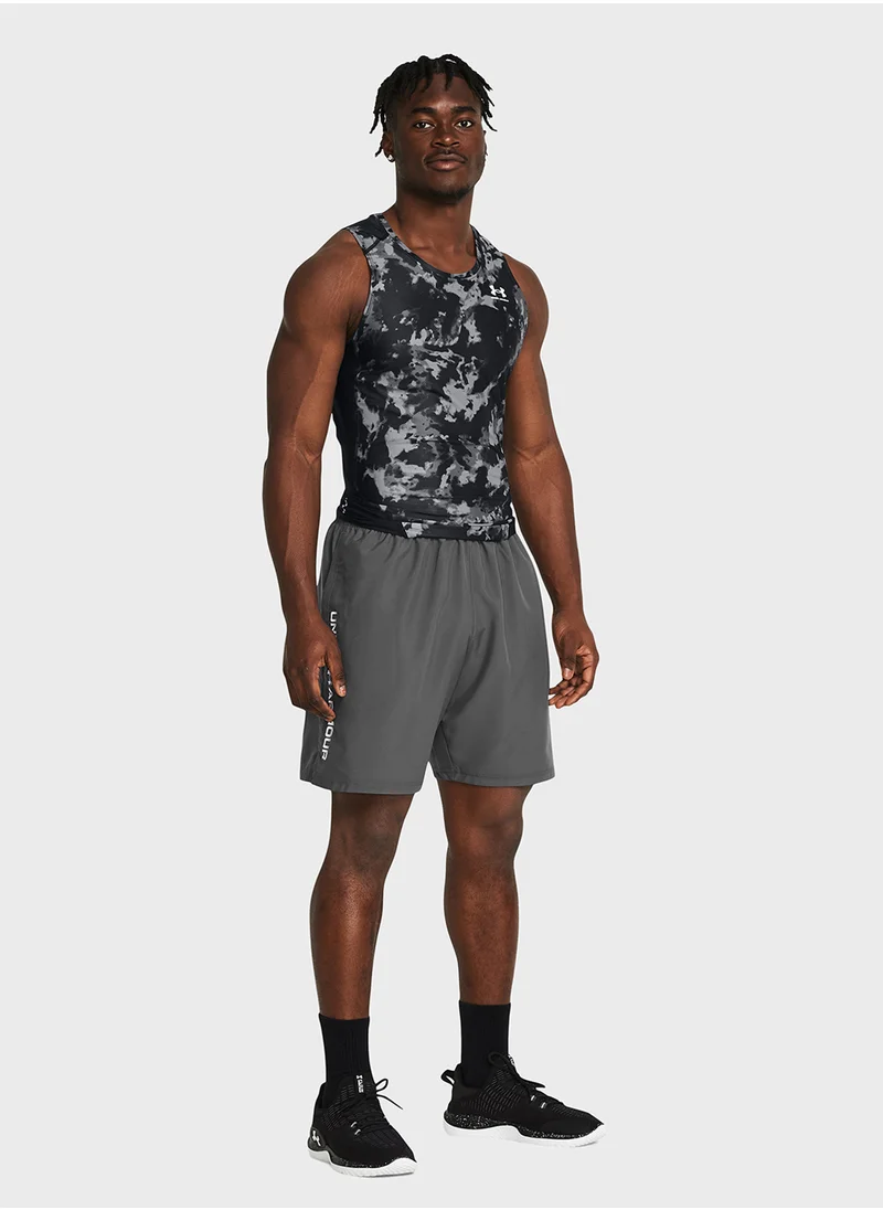 اندر ارمور Tech Woven Wordmark Shorts