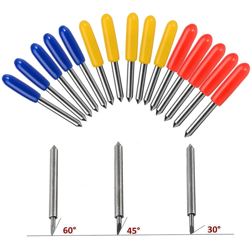 ThreeH Cutting Blades for Cricut Explore 15 Pcs 40/50/60 Degree Vinyl Cutter Blades with Cut Blade Holder - Image 3