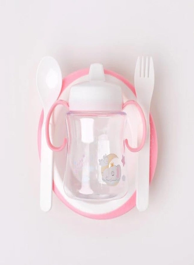 COLBEX Baby Feeding Set Baby Tableware Plate Spoon Fork Milk Water Bottle Full Set Baby Feeding Tools (5 in 1) - Image 2