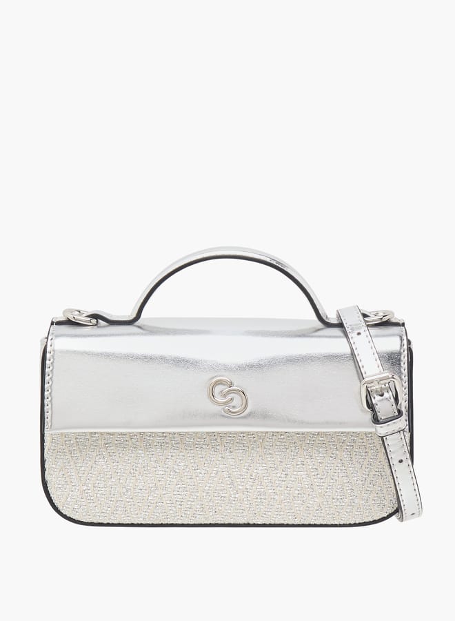 Celeste Women's Textured Satchel Bag with Detachable Strap and Top Handle  - Image 1