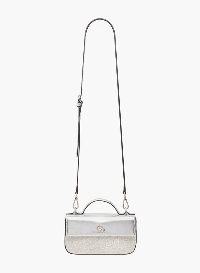 Celeste Women's Textured Satchel Bag with Detachable Strap and Top Handle  - Image 2
