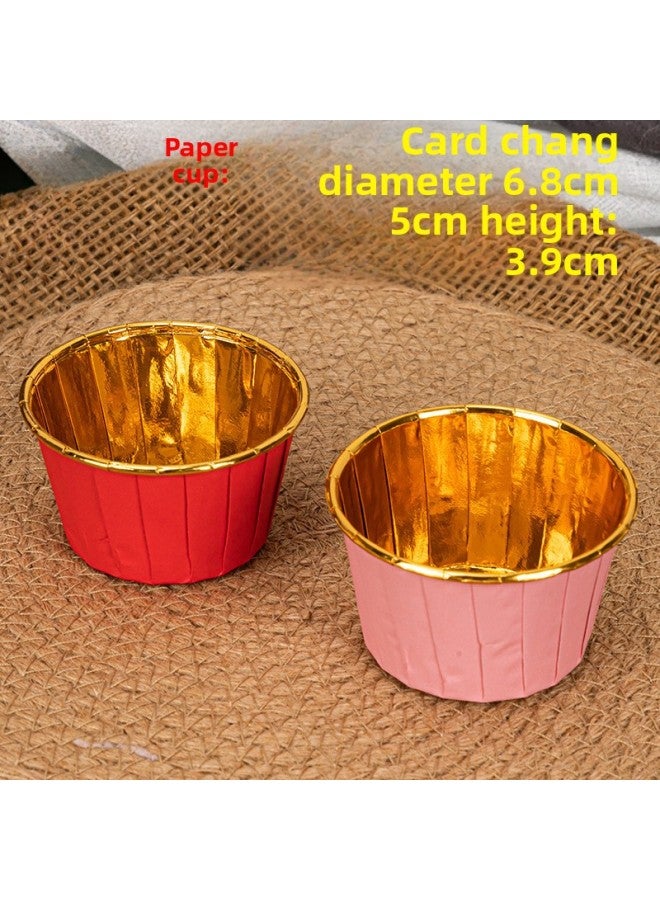 F^ Cupcake Paper Cup With Lid Baking High Temperature Resistant Air Fryer Oven Small Muffin Cup Household Baking Mold