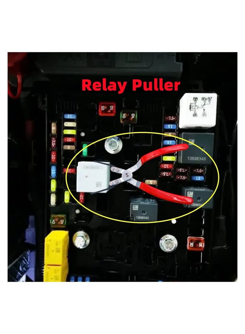 Relay Puller Pliers Car Relay Clamp Puller Fuse Puller Tool Battery Terminal Fuse Clamp Remover Tool - Image 4