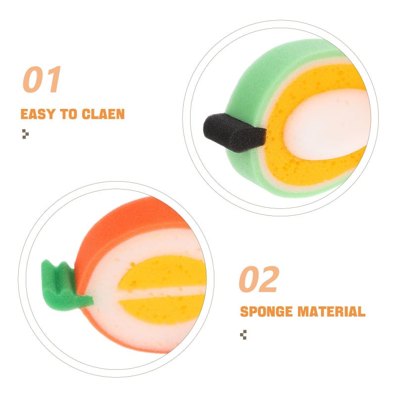 12Pcs Fruit Shaped Reusable Kitchen Sponges Thickened Scrub Pads Dishwashing Set - Image 4