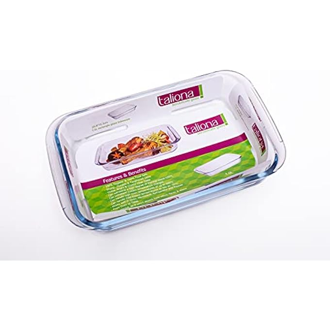 ريحني طبق خبز زجاجي مستطيل زجاج بوروسيليكات شفاف 1 لتر Tl2213507 - Image 5