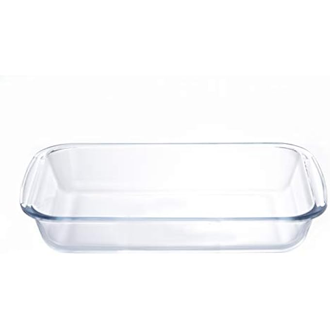ريحني طبق خبز زجاجي مستطيل زجاج بوروسيليكات شفاف 1 لتر Tl2213507 - Image 1