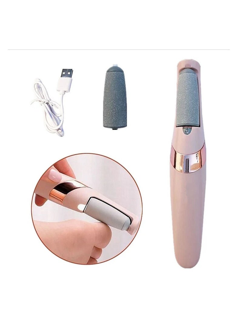 Electric Foot Filer for Removing Callus and Dead Cells Rechargeable with Fine and Coarse Heads - Image 1