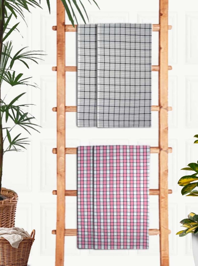 Athom Living Elevate Your Daily Rituals Premium Waffle Towel Pack - Includes 4 Luxurious Multicolor Towels and Long-Lasting Durability! - Image 2