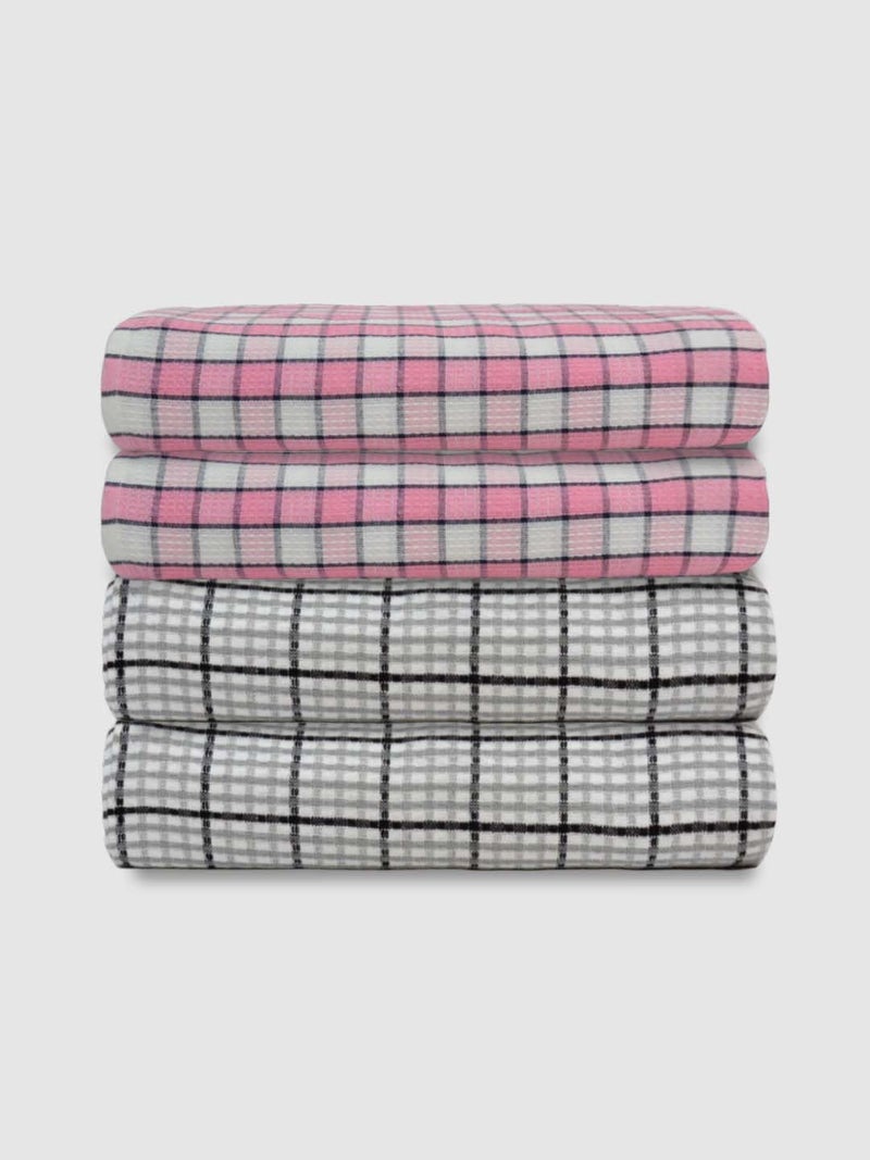 Athom Living Elevate Your Daily Rituals Premium Waffle Towel Pack - Includes 4 Luxurious Multicolor Towels and Long-Lasting Durability! - Image 1