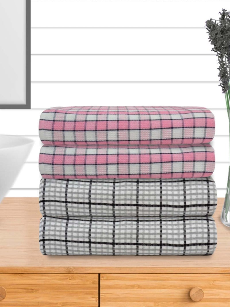 Athom Living Elevate Your Daily Rituals Premium Waffle Towel Pack - Includes 4 Luxurious Multicolor Towels and Long-Lasting Durability! - Image 3